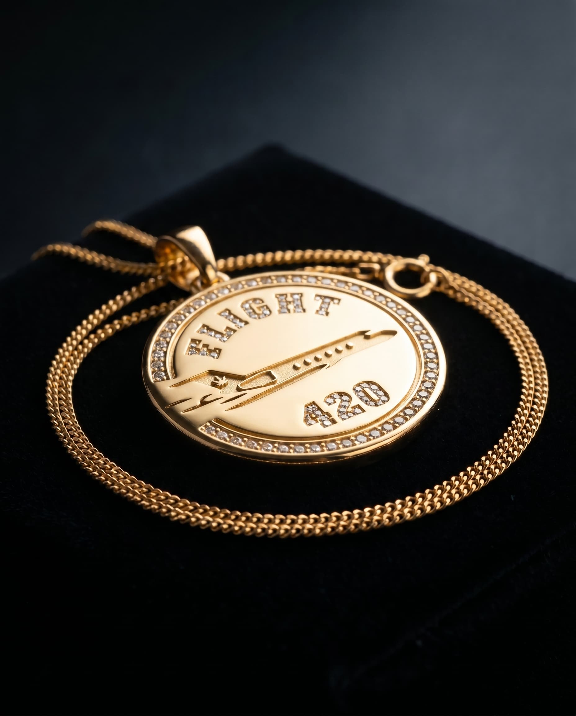 Solid Gold Pendant (Numbered)